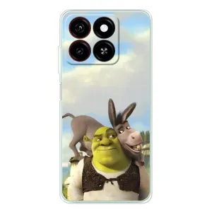 Чехол с мультфильмом Шрек на ZTE Blade A35 (Шрек и Осел)