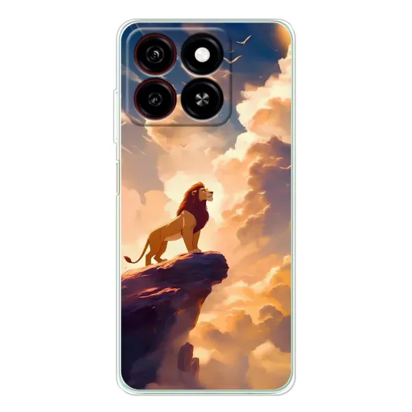 Чехол с принтом «Симба на скале» для ZTE Blade A35