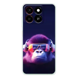 Чехол с Обезьянами ZTE Blade A35 - (AlphaPrint) (Стильная обезьяна)