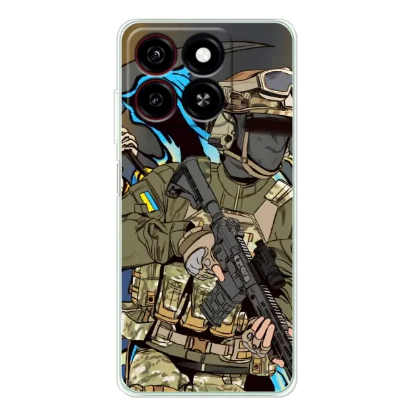 Чохол з принтом «Воїн ЗСУ» для ZTE Blade A35 Чохол з принтом «Воїн ЗСУ» для ZTE Blade A35