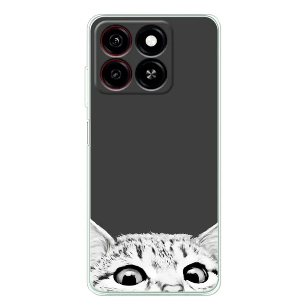 Чехол с принтом «Выглядывает кот» для ZTE Blade A35 Чехол с принтом «Выглядывает кот» для ZTE Blade A35