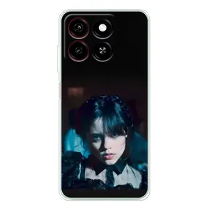 Чехлы Венсдей на ZTE Blade A35 Уэнсдей (AlphaPrint) (взгляд Уэнздей)
