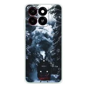 Новогодние, Праздничные Чехлы для ZTE Blade A35 - 2024 год (Зимний поезд)
