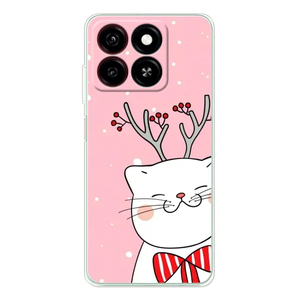 Чехол с принтом «Зимний кот» для ZTE Blade A35 Чехол с принтом «Зимний кот» для ZTE Blade A35