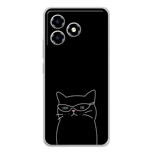Чохол з принтом «Байдужий кіт» для ZTE Blade A36
