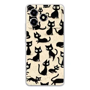 Чохол з малюнком кіт на ZTE Blade A36 (Чорні коти)