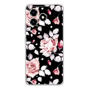 Чохли з квітами для ZTE Blade A36 (VPrint) (Квіти на чорному)