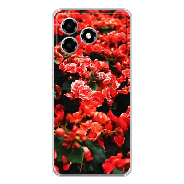 Чехол с принтом «Цветы красные» для ZTE Blade A36 Чехол с принтом «Цветы красные» для ZTE Blade A36