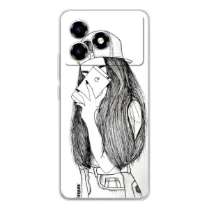 Чохол з друком для ZTE Blade A36 - (Мода) (AlphaPrint) (Фото дівчини)