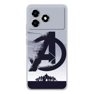 Чехлы с героями Марвел ZTE Blade A36 (VPrint) (Команда А)