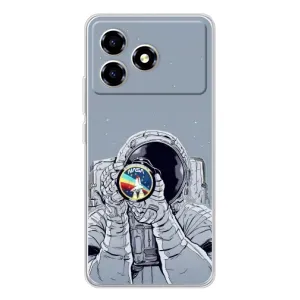 Чехол NASA для ZTE Blade A36 (AlphaPrint) (Космонавт фото)