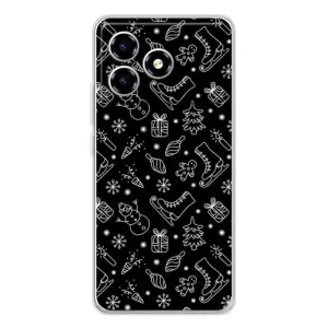 Новорічні, Святкові Чохли для ZTE Blade A36 - 2024 год (Новорічний фон)