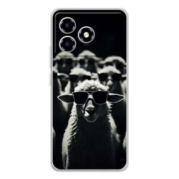 Чехол с принтом «Овечка в очках» для ZTE Blade A36