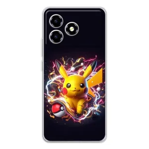 Чохол з Пікачу на ZTE Blade A36 (Пікачу з м'ячем)