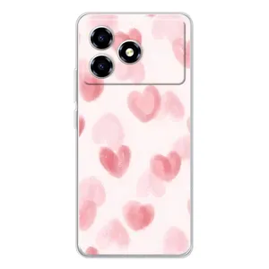 Чохол з розовим принтом для ZTE Blade A36 (Рожеві сердечки)
