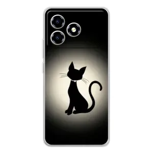 Чохол з принтом для ZTE Blade A36 (AlphaPrint) Модні коти (Силует котика)