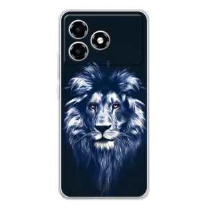 Чохол з картинкою ЛЕВ для ZTE Blade A36 (VPrint) (Синій Лев)
