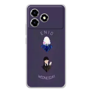 Чехлы Венсдей на ZTE Blade A36 Уэнсдей (AlphaPrint) (Уэнздей и подруга)