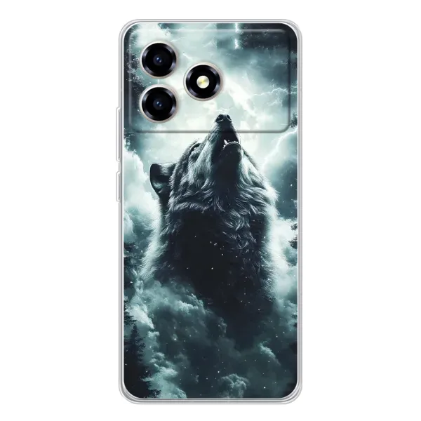 Чохол з принтом «Вовк у хмарах» для ZTE Blade A36