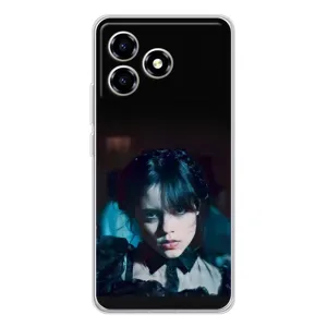 Чехлы Венсдей на ZTE Blade A36 Уэнсдей (AlphaPrint) (взгляд Уэнздей)