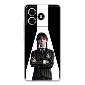 Чехлы Венсдей на ZTE Blade A36 Уэнсдей (AlphaPrint) (W-Wednesday)