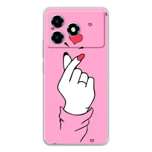 Чехол с принтом для ZTE Blade A36 (AlphaPrint - Знак сердечка) (Знак Love)