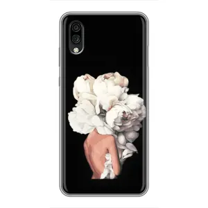 Чехлы (ART) Цветы на ZTE Blade A5 (2020) (VPrint) (Белые цветы)