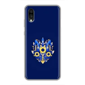 Чехлы для ZTE Blade A5 (2020) Укр. Символика (AlphaPrint) (Цветочный Герб)