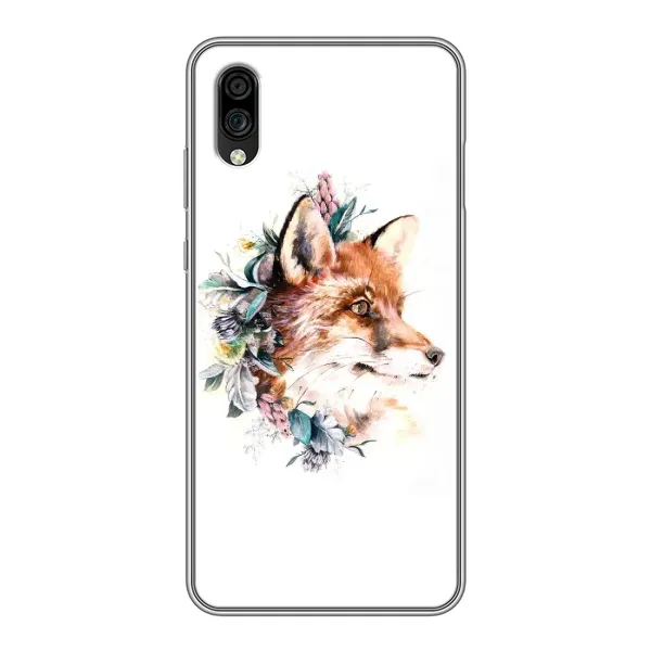 Чехол с принтом «Лисичка в цветочках» для ZTE Blade A5 (2020)