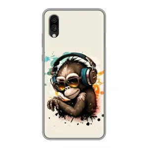 Чохол з Мавпами ZTE Blade A5 (2020) - (AlphaPrint) (Макака в навушниках)