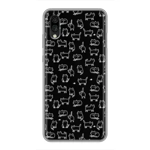 Чехол с принтом для ZTE Blade A5 (2020) (AlphaPrint) Модные коты (Меленькие котики)