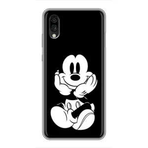 Эксклюзивный чехол для ZTE Blade A5 (2020) (AlphaPrint - Мультяшные) (Микки на черном)