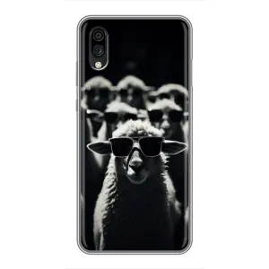 Чехол с принтом стильные животные для ЗТЕ Блейд А5 2020 (Овечка в очках)