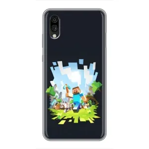 Чохол Майнкрафт на ZTE Blade A5 (2020) (AlphaPrint) Minecraft (персонажі Minecraft)