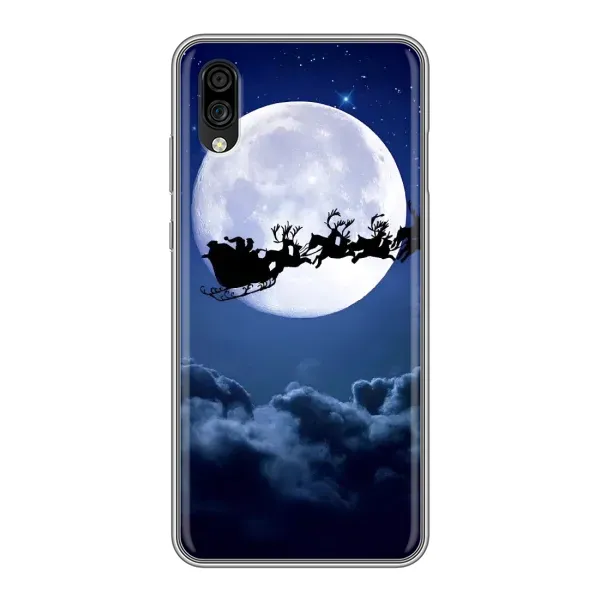 Чехол с принтом «Санта - луна» для ZTE Blade A5 (2020) Чехол с принтом «Санта - луна» для ZTE Blade A5 (2020)