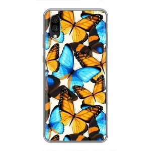 Чехол с принтом для ЗТЕ Блейд А5 2020 - (Прикольные) (AlphaPrint) (Яркие бабочки)