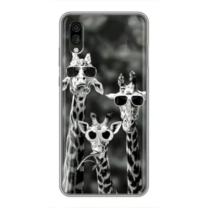 Силиконовый чехол с КАРТИНКАМИ лето для ZTE Blade A5 (2020) (AlphaPrint) (Жирафы в очках)