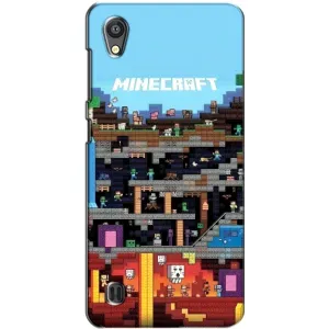 Чохол Майнкрафт на ZTE Blade A5 (AlphaPrint) Minecraft (фон Minecraft)