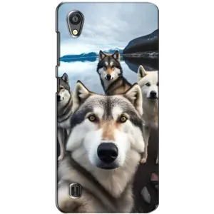 Чохол з Хаскі ZTE Blade A5 - (AlphaPrint) (Селфі Хаскі)
