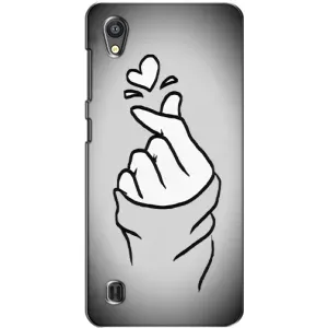 Чохол з принтом для ZTE Blade A5 (AlphaPrint - Знак сердечка) (Значок Love)