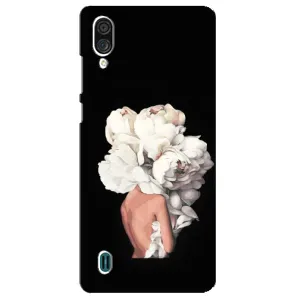 Чехлы (ART) Цветы на ZTE Blade A51 Lite (VPrint) (Белые цветы)