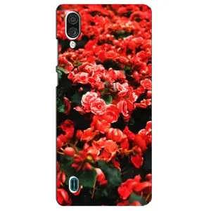 Чехлы с Цветами для ZTE Blade A51 Lite (VPrint) (Цветы красные)