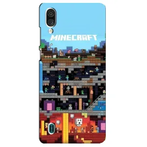 Чехол Майнкрафт на ZTE Blade A51 Lite (AlphaPrint) Minecraft (фон Minecraft)