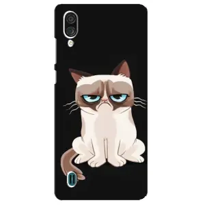 Чехол с принтом для ZTE Blade A51 Lite (AlphaPrint) Модные коты (Грустный кот)