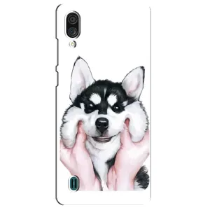 Чехол с Хаски для ZTE Blade A51 Lite - (AlphaPrint) (Хаски улыбака)