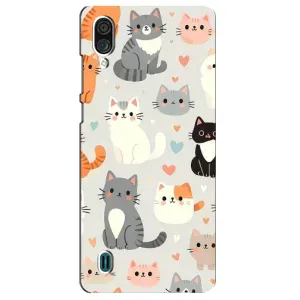 Чехол с рисунком кот на ZTE Blade A51 Lite (Коллаж котов)
