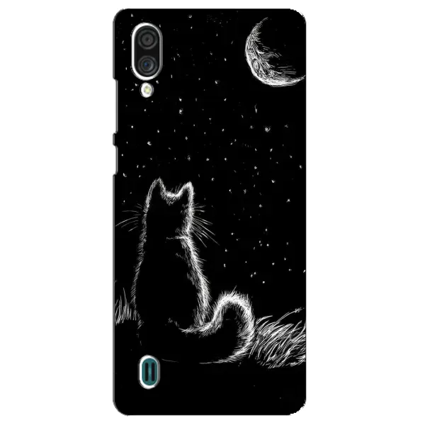 Чехол с принтом «Котик и луна» для ZTE Blade A51 Lite