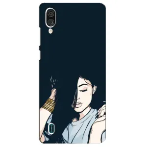 Чехол с печатью для ZTE Blade A51 Lite - (Мода) (AlphaPrint) (Красивая девочка)