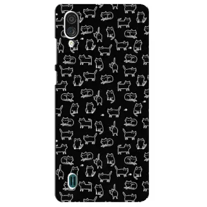Чехол с принтом для ZTE Blade A51 Lite (AlphaPrint) Модные коты (Меленькие котики)