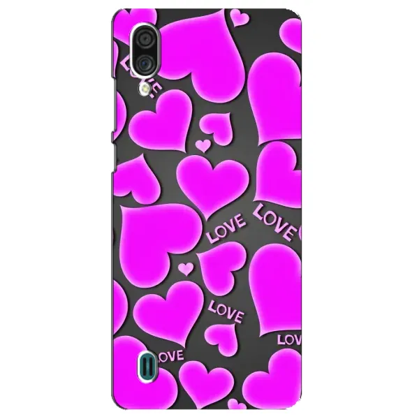 Чехол с принтом «Pink hearts» для ZTE Blade A51 Lite